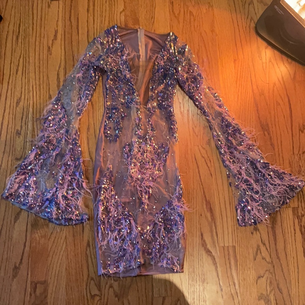 Custom birthday dress , purple dress size medium